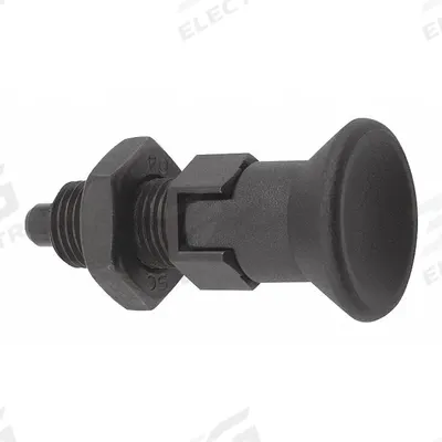 KIPP Indexing Plunger: Locking, Steel, 5/16"-24 Thread - Locking Pull-Knob Indexing Plungers with Jam Nut