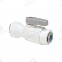 PARKER Manual Two-Way Ball Valve: 12 mm, Polypropylene, Straight, Push x Push, One-Piece, Lever (MPN LFPP12MVUC12M). Key specifications — Brand: PARKER; Handle: Lever.