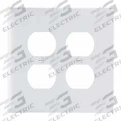 LEGRAND Wall Plate: Duplex Outlet, 2 Gang, White, Jumbo Size (MPN TPJ82W). Key specifications — Brand: LEGRAND; Material: Nylon.