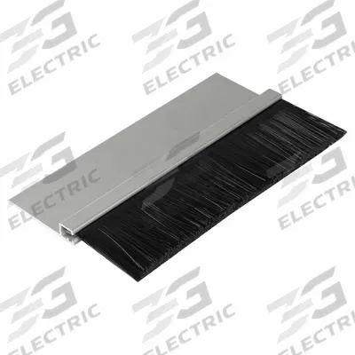 AMERICAN GARAGE DOOR SUPPLY Brush Seal: Straight, Nylon, 1 1/2 in Brush Lg, 2 in Holder Lg - Material Handling