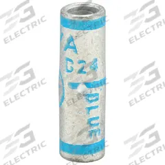 APPROVED VENDOR Open Barrel Splice: 6 AWG Wire Size, Blue Code, 1.01 in, Copper Barrel, 24 Die (MPN 22EZ16). Key specifications — Die Code: 24; Brand: APPROVED VENDOR; Color Code: Blue.