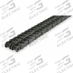 DAYTON Roller Chain: Double Strand, 60, 3/4 in Pitch, Steel, 10 ft Overall Lg, Riveted Pin, Steel (MPN 2YDY8)