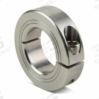 RULAND MANUFACTURING Shaft Collar: 1-Piece, Metric, Round, Clamp-On, 17 mm Bore Dia - Stainless Steel Shaft Collars