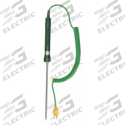 APPROVED VENDOR Temp Probe, Food: -58°F to 1,112°F /-50°C to 600°C, 7.3 in Probe Lg - Thermocouples for Liquid & Gas Applications