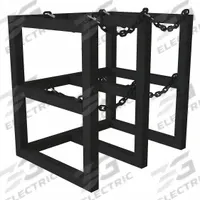 DURHAM MFG Gas Cylinder Rack: Vertical, 30 in x 24 in x 30 in, For 4 Cylinders (MPN GCRV-302430-08T). Key specifications — attr34863: DURHAM MFG; attr34955: Powder Coated; attr34956: Black.