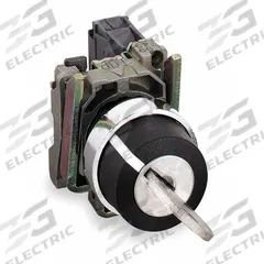 SCHNEIDER ELECTRIC Selector Switch: 2 Position, 22 mm Panel Mounting Size, 1NO, Series XB4 (MPN XB4BG61). Key specifications — Manufacturer Part Number: XB4BG61; Brand: SCHNEIDER; Switch Action: Maintained/Momentary; Contact Form: 1NO; Key Removal Position: Left.