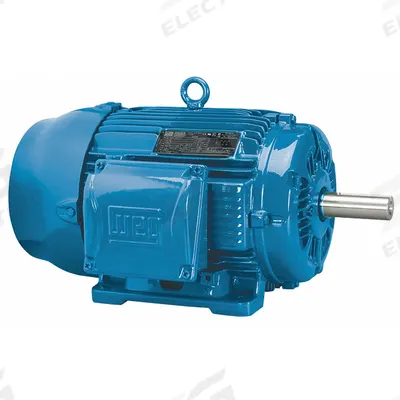 WEG General Purpose Motor: Rigid Base Mount, Totally Enclosed Fan Cooled, 5 hp - Rigid Base 3-Phase General Purpose AC Motors