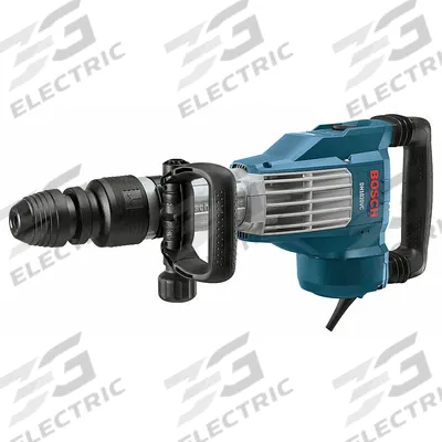 BOSCH Demolition Hammer Kit: Corded, Chipper, SDS-Max, 17 ft-lb, 1,800 bpm, 25.1 lb Wt - Inline Corded Demolition Hammers