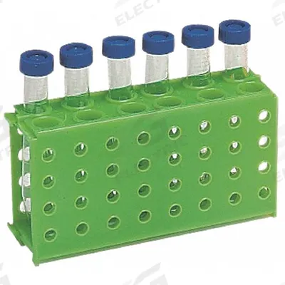 HEATHROW SCIENTIFIC Tube Rack: 2 1/8 in Overall Wd, 3 3/4 in Overall Ht, 6 7/8 in Overall Lg - Lab Storage Racks