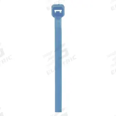 GRAINGER Cable Tie: 8 in Nominal Lg, 1 15/16 in Nominal Max. Bundle Dia., 0.14 in Wd, Blue, 100 PK (MPN 36J224). Key specifications — Brand: GRAINGER; Outdoor Use: Yes; Color: Blue.