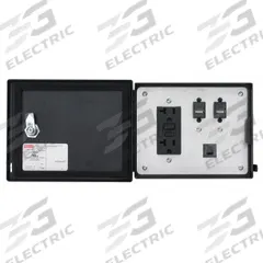 NVENT HOFFMAN Data Interface Port: Polycarbonate, 120V Duplex Receptacle/(2) USB Type A, 5 A Reset (MPN HDP5USBUSBCC). Key specifications — Manufacturer Part Number: HDP5USBUSBCC; Brand: NVENT HOFFMAN; Resets: 5 A Reset; IP Rating: IP66; Panel Configuration: 120V Duplex Receptacle; Panel Terminations: (2) USB Type A.