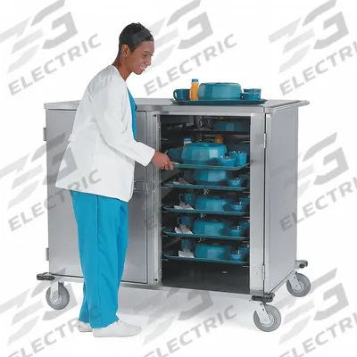 LAKESIDE Meal Delivery Cart: 32 Trays, Non-Pass-Through, 2 Doors, Stainless Steel - Stainless Steel Meal Delivery Carts
