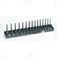 HANSEN Socket Tray: Gray, 3 in Overall Wd, 30 Posts/Slots, Plastic, Sockets (MPN 3802). Key specifications — attr1125348: Plastic; attr1125346: HANSEN; attr1125347: Gray; attr1136588: Sockets; attr1125364: Socket Tray.