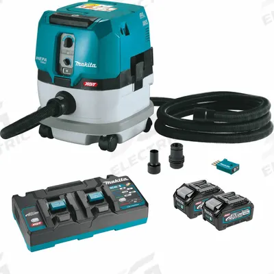 MAKITA Cordless Dry Dust Extractor: Cordless, HEPA, Dry, 2.1 gal Tank, 148 cfm - Makita Cordless Dust Extractors