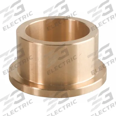 BUNTING BEARINGS Flanged Sleeve Bearing: Bronze, 12 mm Bore, 16 mm OD, 12 mm Lg - General Purpose Metallic Flanged Sleeve Bearings