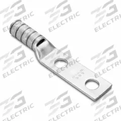 Compression Lug: For 2 AWG, Solid/Stranded Wire, 1/4 in Stud Size, Std, Copper Barrel (MPN YAV2CL2TC14E1FX). Key specifications — Inspection Hole: Yes; For Wire Type: Stranded; For Wire Sizes: 2 AWG; Brand: BURNDY; Manufacturer Part Number: YAV2CL2TC14E1FX.