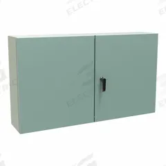 HAMMOND Electrical Enclosure: Steel, 24 in x 42 in x 8 in, NEMA 12/3R, Solid Cover, Hinged (MPN EN4TD24428GY). Key specifications — Brand: HAMMOND; Closure Method: Keyed Handle; Knockouts: Not Included.
