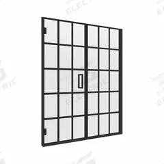 FOREMOST Shower Door: 58 1/2 in Min. Door Wd, 60 in Max. Door Wd, 74 in Overall Ht, Frameless (MPN MRHG6074-GR-MB). Key specifications — Brand: FOREMOST; Door Frame Finish: Matte Black.