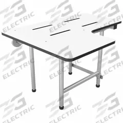 WINGITS Shower Bench: Phenolic/Stainless Steel, 26 in Max. Seat Wd, 800 lb Wt Capacity (MPN WSLX260225PWREV)