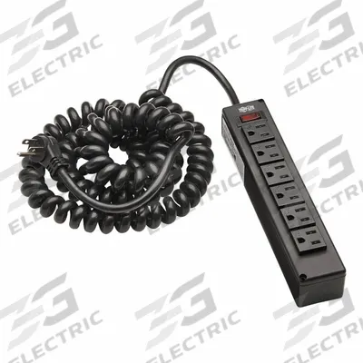 TRIPP LITE Outlet Strip: 6 Outlets, 10 ft Cord Lg, 300 J Rated Energy, 15 A Current - General Purpose Surge Protectors
