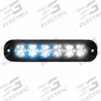CODE 3 Warning Light: Emergency Vehicle Area Light, Blue/White, 10.8 W Watt, Clear, SAE J595 Class 1 (MPN XTP6MCBW). Key specifications — Brand: CODE 3; Lens Color: Clear; Number of Flash Patterns: 70; Installation Type: Permanent; Operating Voltage: 12-24V DC.