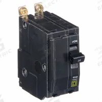SQUARE D Miniature Circuit Breaker: 30 A, 120/240V AC, Single Phase, 10kA at 120/240V AC, 2 Poles (MPN QOB230). Key specifications — Phase: Single; Amps: 30 A; AC Voltage Rating: 120/240V AC; Max. AIR Rating: 10kA at 120/240V AC; For Use With: Square D NQOD Panelboards; Brand: SQUARE D.