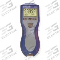 MONARCH Tachometer: +/-0.01% RPM Accuracy, 0.001 RPM, 99,999 RPM Max Non-Contact RPM, Not Certified (MPN 6109-010). Key specifications — Includes: 12 in Reflective Tape; Brand: MONARCH; Digital Display Screen Type: LCD; RPM Accuracy: +/-0.01%; RPM Resolution: 0.001 RPM; Calibration Certificate: Not Included.