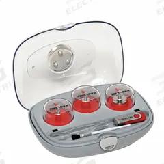 TROEMNER Calibration Weight Kit: 2 g Nominal Mass, Cylinder/Leaf Calibration Wt, 0, Accredited (MPN 7250-00W). Key specifications — Kit Contents Included: Brush; Brand: TROEMNER; Calibration Weight Material: Stainless Steel.