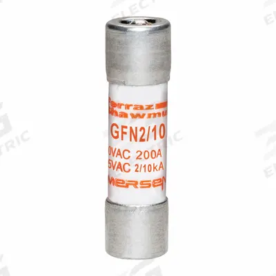MERSEN Fuse: GFN Series, Midget, Time-Delay, 200 mA, 250 V AC, 13/32 in x 1 1/2 in - Time-Delay Cylindrical Fuses
