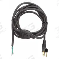 APPROVED VENDOR Power Cord: 12 ft Lg, 3/16, 5-15P Plug, Bare Wire Receptacle, SJO, Rubber, 125V AC (MPN 1TNB5). Key specifications — attr1326987: APPROVED VENDOR; attr1326973: Rubber.