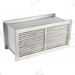 GRAINGER Cartridge Air Filter: 12 in x 24 in x 12 in, Steel, Double Header, MERV 14 (MPN 2GGZ8). Key specifications — Brand: GRAINGER; Media Material: Microfiber; Air Filter Header Type: Double Header; Frame or Header Material: Steel.