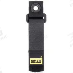 RIP-TIE Hook-and-Loop Cinch Strap: 10 in Lg, 2.50 in, 1 in Wd, 90 lb Tensile Strength, Black, 2 PK (MPN NW-10-G02-BK). Key specifications — Color: Black; Brand: RIP-TIE; Includes: Brass Grommets and Polypropylene Webbing; Max. Bundle Dia.: 2.50 in.