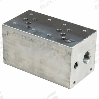 DAMAN Manifold: 3,000 psi Max Pressure, D05 NFPA Size, Aluminum, 3.5 in Overall Ht - Valve Manifolds