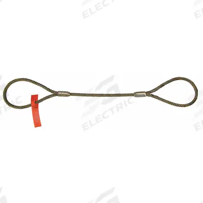 LIFT-ALL Sling,Wire Rope,3 Ft L,Vert Cap 5600 lb (MPN 58EZEEX3) - Ultra-Flexible Single-Leg Eye Wire Rope Slings