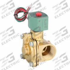 REDHAT Solenoid Valve: 2-Way, Normally Closed, 1 1/4 in Pipe Size, 24V DC, Watertight, High Flow (MPN 8210G008). Key specifications — Pipe Size: 1-1/4 in; Voltage: 24V DC; Brand: REDHAT; Coil Enclosure: Watertight.
