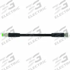 Cordset: M8 Male Straight X M8 Female Straight, 3 Pins, Black, PUR, 3 m Cable Lg, 24 AWG Wire Size (MPN 7000-88001-6300300). Key specifications — Cable Jacket Color: Black; End 1 Mounting Orientation: Straight; End 1 Gender: Male; End 1 Connection Type: M8; Cable Jacket Material: PUR; Brand: MURRELEKTRONIK; IP Rating: IP65; End 2 Connection Type: M8.