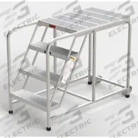 APPROVED VENDOR Mobile Work Platform: 3.3 ft Platform Ht - Max, 24 in x 35 in, Aluminum (MPN A007). Key specifications — Folding: Not Foldable; Mobility: Rolling; Use Location: Indoor; Brand: APPROVED VENDOR; Color: Silver; Height Adjustability: Fixed Height; Includes Handrails: Handrails Not Included; Locking Mechanism: No Locking Mechanism.