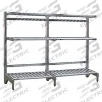 NEW AGE INDUSTRIAL Cantilever Rack: 84 in x 27 in x 72 in, 3 Shelves, 300 lb Shelf Capacity (MPN 99882). Key specifications — Material: Aluminum; Shelf Configuration: Standalone; Brand: NEW AGE INDUSTRIAL.