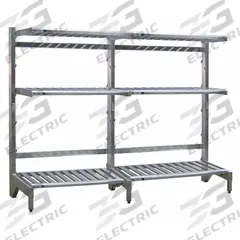 NEW AGE INDUSTRIAL Cantilever Rack: 84 in x 27 in x 72 in, 3 Shelves, 300 lb Shelf Capacity (MPN 99882). Key specifications — Material: Aluminum; Shelf Configuration: Standalone; Brand: NEW AGE INDUSTRIAL.