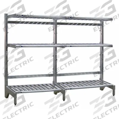 NEW AGE INDUSTRIAL Cantilever Rack: 84 in x 27 in x 72 in, 3 Shelves - Lightweight Corrosion-Resistant Cantilever Shelving