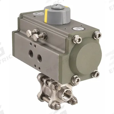 DYNAQUIP CONTROLS Pneumatically Actuated Two-Way Ball Valve: 1/4 in, Stainless Steel - Stainless Steel Pneumatically-Actuated Ball Valves