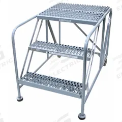 COTTERMAN Mobile Work Platform: 2.5 ft Platform Ht - Max, 24 in x 48 in, Steel, 800 lb Load Capacity (MPN 3WP2448A3B8AC1P6). Key specifications — Folding: Not Foldable; Mobility: Rolling; Components Included: Rubber Foot Pads; Use Location: Indoor; Brand: COTTERMAN; Color: Gray; Height Adjustability: Fixed Height; Includes Handrails: Handrails Not Included.