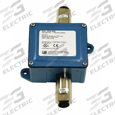UNITED ELECTRIC Differential Pressure Switch: Mfr Part # J21K-232 - Replacement HVACR Controls, Switches & Thermostats