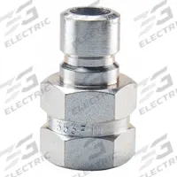PARKER Hydraulic Quick Connect Hose Coupling: 3/8 in Coupling Size, Brass, 11.36 lpm Max. Flow Rate (MPN PN354F). Key specifications — Thread Size: 1/2"-18; Body Material: Brass; Brand: PARKER.