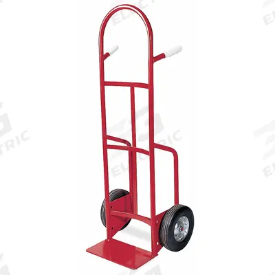 Dayton General Purpose Hand Truck: 500 lb, Dual-Pin Handle, Red, Steel, Semipneumatic - General Purpose Hand Trucks