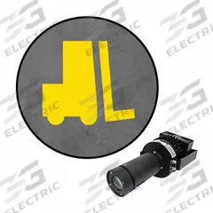 VISUAL WORKPLACE INC. LED Safety Sign: LED Safety Sign, Caution Forklift, Projector with Lens, 100 W (MPN 66-3135-181050-PS149). Key specifications — Brand: VISUAL WORKPLACE INC.; Includes: Power Supply; Laser Color: Yellow; Watts: 100 W; Legend/Background Color: Caution Forklift; Manufacturer Part Number: 66-3135-181050-PS149; Product Type: LED Safety Sign; Product Includes: Projector with Lens.