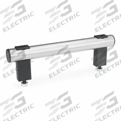 JW WINCO Pull Handle: Threaded Holes, Front-Mount, 8 in Mounting Hole Center to Center - Load-Rated Straight-Leg Tubular Pull Handles