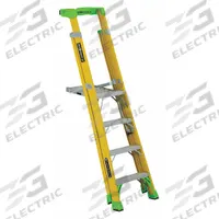LOUISVILLE LADDER Platform Stepladder: Fiberglass, 375 lb Load Capacity, 34 lb Wt, 14.3 in x 19 in (MPN FCP1404HD). Key specifications — Brand: LOUISVILLE LADDER.