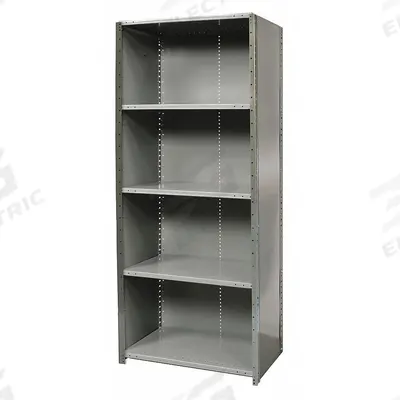 HALLOWELL Metal Shelving: Standalone, Heavy-Duty, 36 in x 12 in, 84 in Overall Ht - Heavy-Duty Standalone Closed Metal Shelving