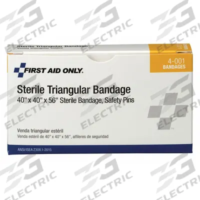 FIRST AID ONLY Triangular Bandage: 40 in Short Side Lg, 56 in Long Side Lg - Triangular Bandages